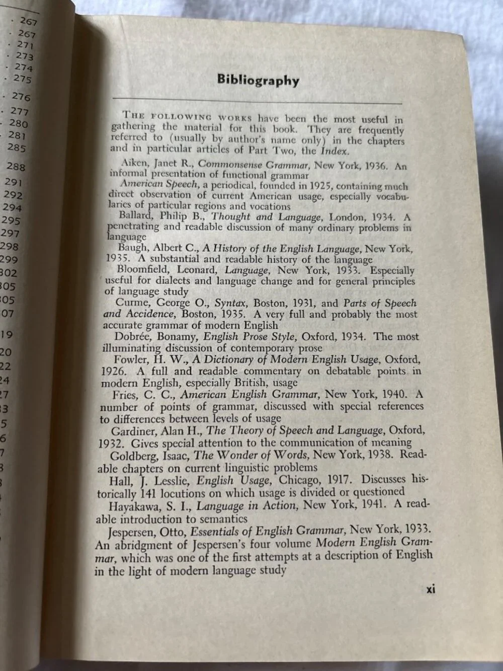 1942 Hardcover Writers Guide And Index To English By Porter G. Perrin